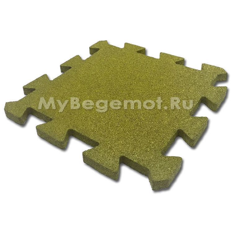 Резиновая плитка на пазлах M-KORT PUZZLE, 500x500х40 мм, песочная