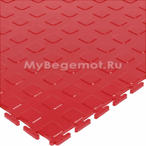 Модульное напольное ПВХ покрытие M-TILE JETON, Красный 7 мм