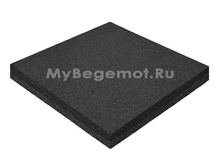Резиновая плитка M-KORT STANDART, 500x500х60 мм, черная