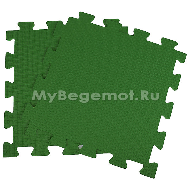 Покрытие для спортзала 75х75x1 см, 55 Shore A, зеленое