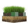 Газонная решётка Erfolg. Экопарковка. Green Parking. Цвет чёрный  600х400х40 мм