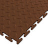 Модульное напольное ПВХ покрытие M-TILE HARD STEEL, RAL 8025, Коричневый.