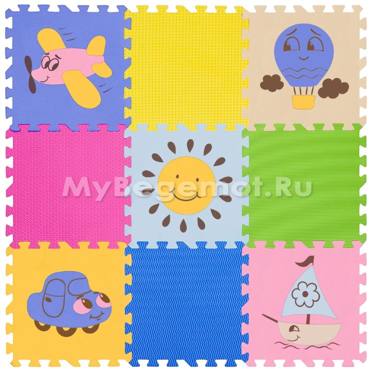 Набор мягких плиток коврик-пазл Funkids™ "Транспорт-10"
