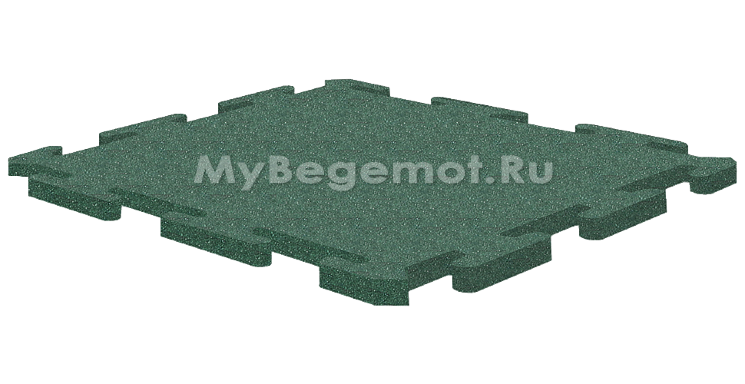 Резиновая плитка на пазлах RUBBLEX PUZZLE 1000х1000х25 мм, зеленая