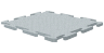 Резиновая плитка на пазлах RUBBLEX PUZZLE 1000х1000х10 мм, серая