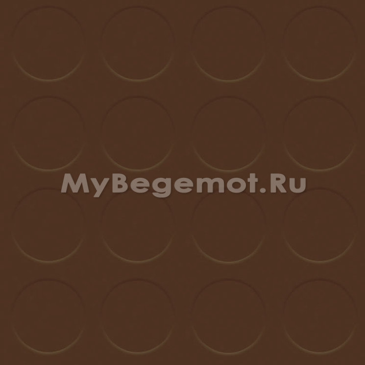 Резиновая дорожка, рулонная резина ТЭП "Монетка" 1.0*10.0 м, коричневый