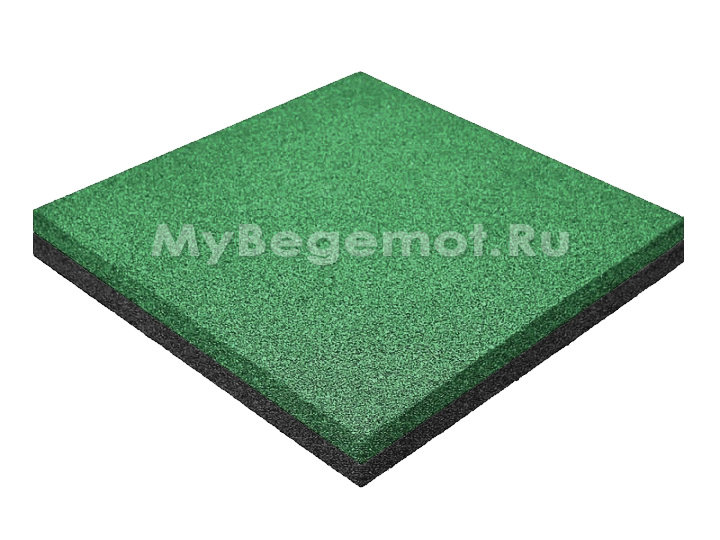 Резиновая плитка M-KORT STANDART, 500x500х15 мм, зеленая