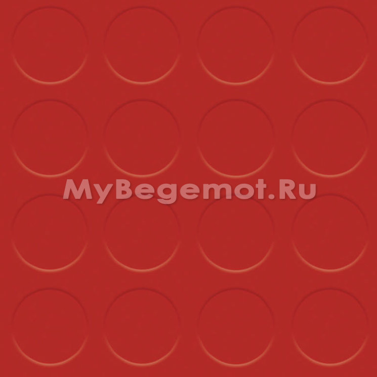 Резиновая дорожка, рулонная резина ТЭП "Монетка" 1.5*10.0 м, красный