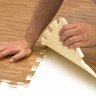 Мягкие модульные плитки-пазлы под дерево 60x60 см "Светлый паркет"
