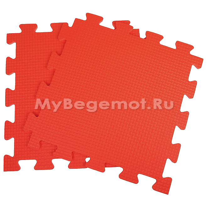 Покрытие для спортзала 75х75x1 см, 55 Shore A, красное