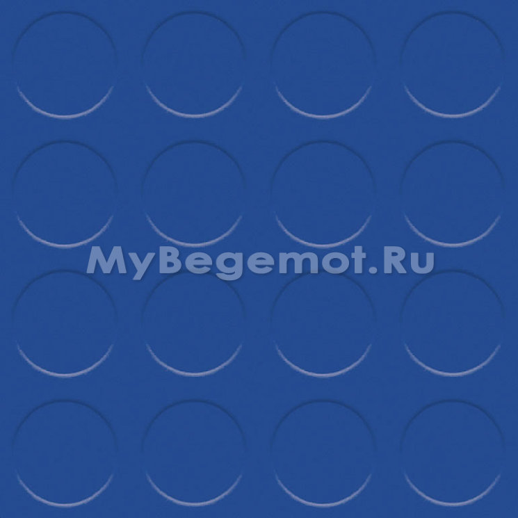 Резиновая дорожка, рулонная резина ТЭП "Монетка" 1.5*10.0 м, синий