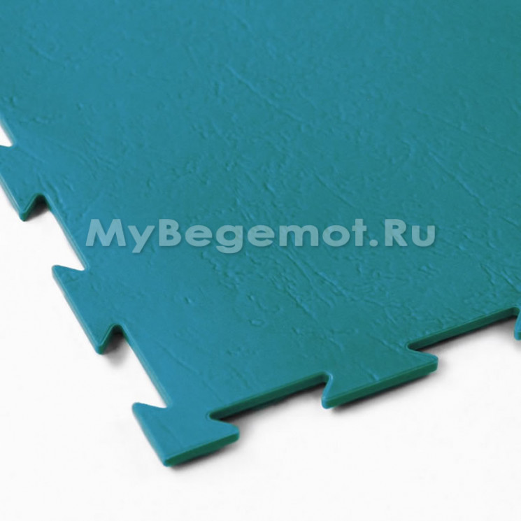 Модульное напольное ПВХ покрытие SENSOR STONE, RAL 5021, бирюзовый.